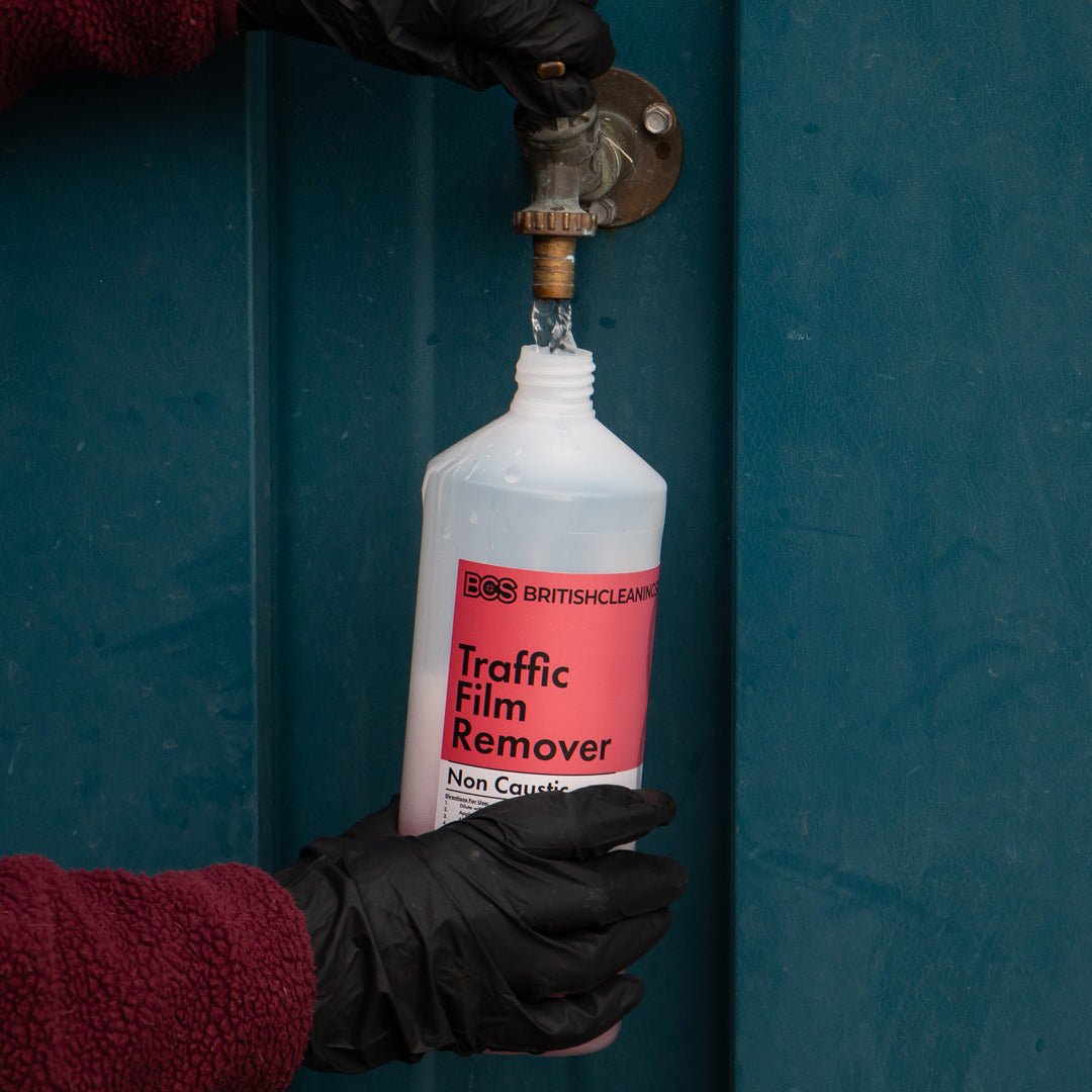 Dilution bottle being topped up with water