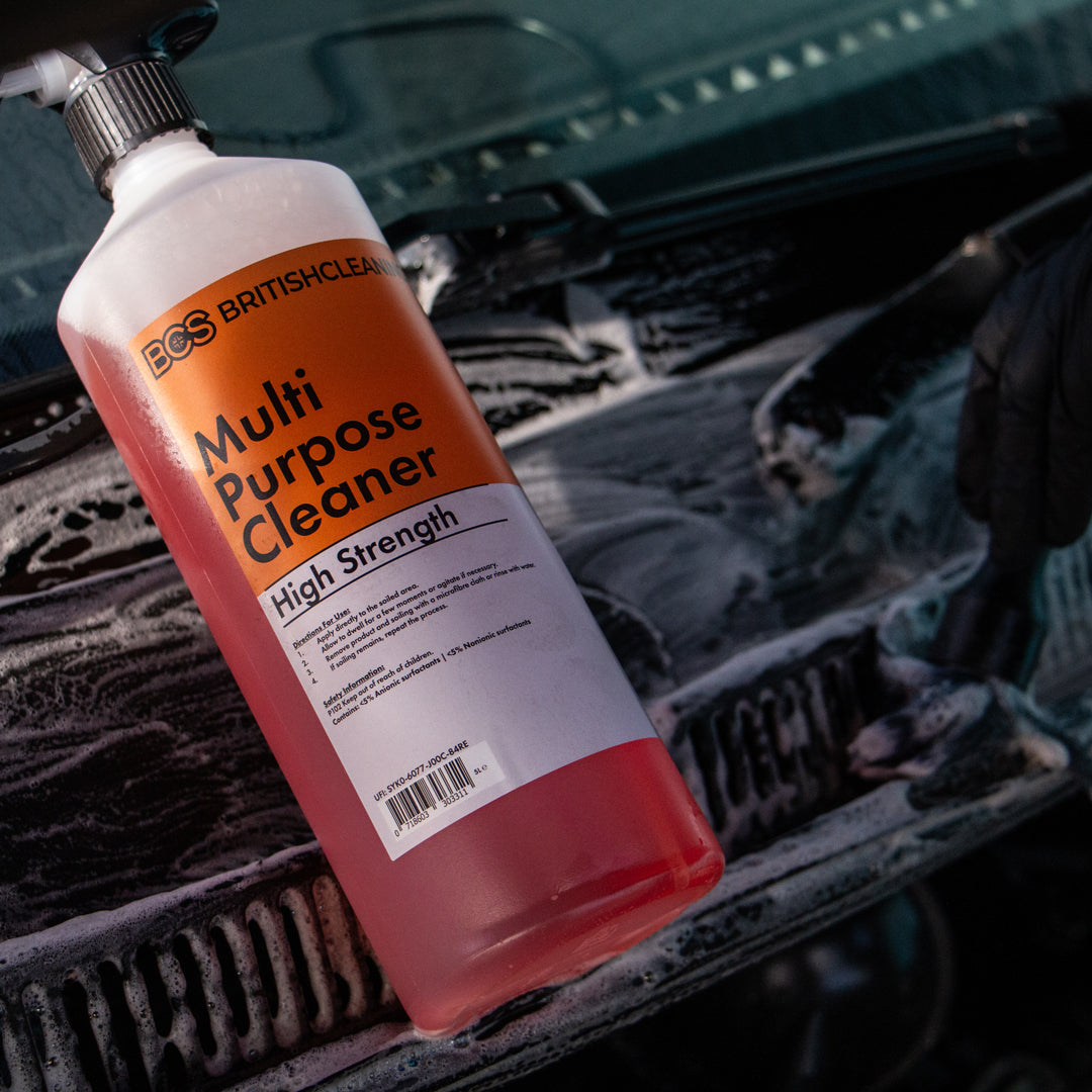 Foam produced by agitating BCS Multi Purpose Cleaner