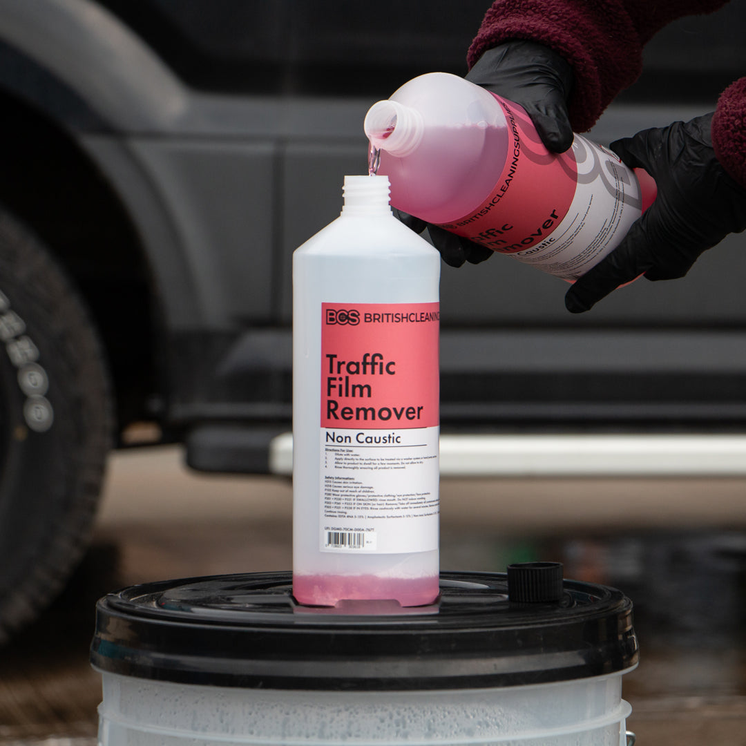 BCS Non-caustic TFR being decanted into a dilution bottle